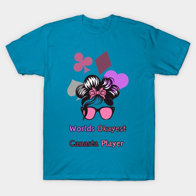 "Worlds Okayest Canasta Royalty: Groovy Crown Jewel"- Funny Canasta Lover T-Shirt by stickercuffs